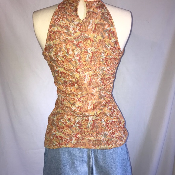 18 Limited orange netting tank top T2 - Picture 2 of 5
